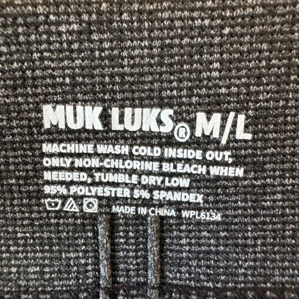 Muk Luks Womens‎ Gray Leopard Print Seamless Leggings Size M/L